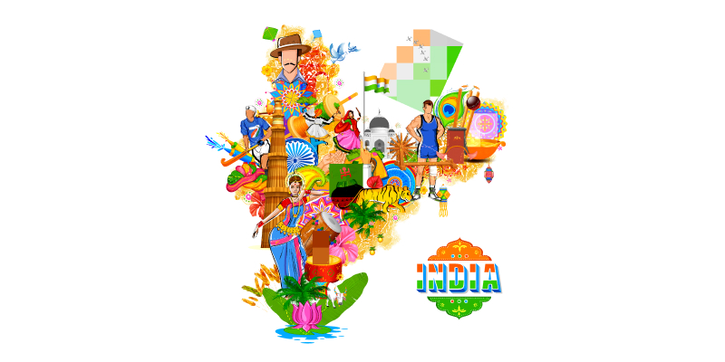 An image featuring a backdrop of India, showcasing its rich culture and diversity, and highlighting the significance of the mother tongue.